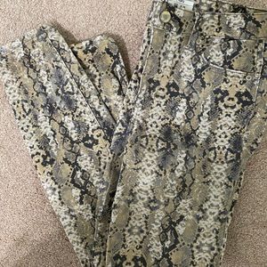 faux snake skin pants